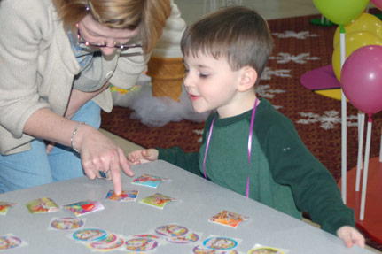 Little Boy Getting Stickers